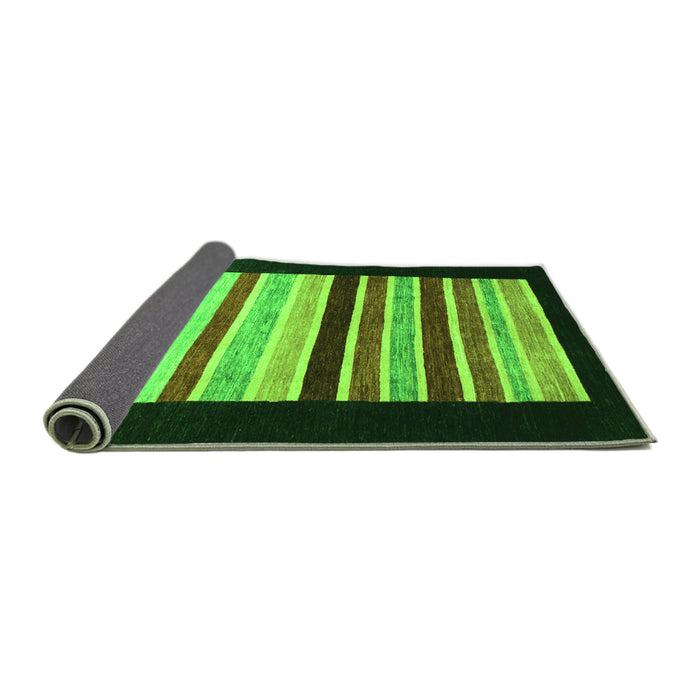 Sideview of Abstract Green Modern Rug, abs808grn