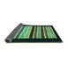 Sideview of Abstract Turquoise Modern Rug, abs808turq