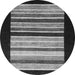 Round Abstract Gray Modern Rug, abs808gry