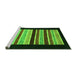 Sideview of Machine Washable Abstract Green Modern Area Rugs, wshabs808grn