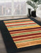 Abstract Bakers Brown Modern Rug in Family Room, abs808