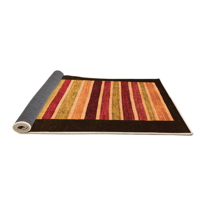Sideview of Abstract Orange Modern Rug, abs808org