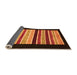 Sideview of Abstract Orange Modern Rug, abs808org