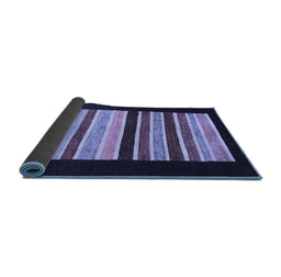 Sideview of Abstract Blue Modern Rug, abs808blu