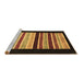 Sideview of Machine Washable Abstract Brown Modern Rug, wshabs808brn