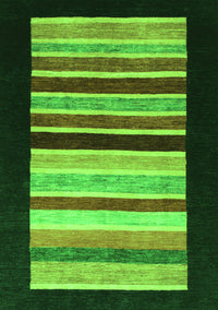 Abstract Green Modern Rug, abs808grn