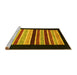 Sideview of Machine Washable Abstract Yellow Modern Rug, wshabs808yw