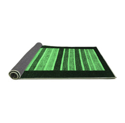 Sideview of Abstract Emerald Green Modern Rug, abs808emgrn