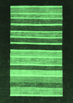 Abstract Emerald Green Modern Rug, abs808emgrn