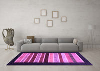 Machine Washable Abstract Purple Modern Rug, wshabs808pur