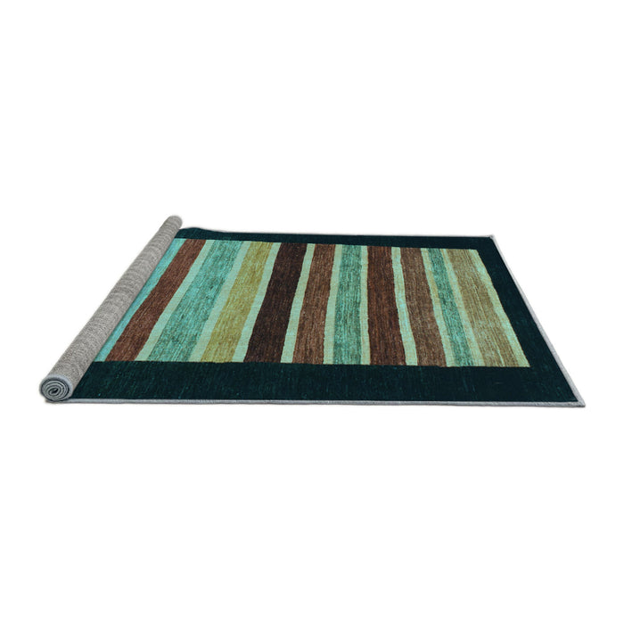 Sideview of Machine Washable Abstract Light Blue Modern Rug, wshabs808lblu