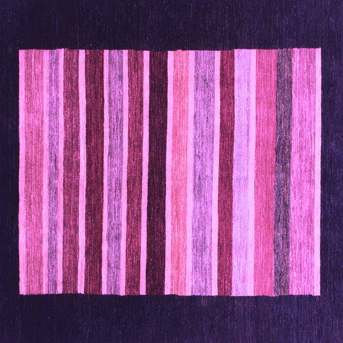 Square Machine Washable Abstract Purple Modern Area Rugs, wshabs808pur