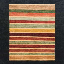 Square Machine Washable Abstract Bakers Brown Rug, wshabs808