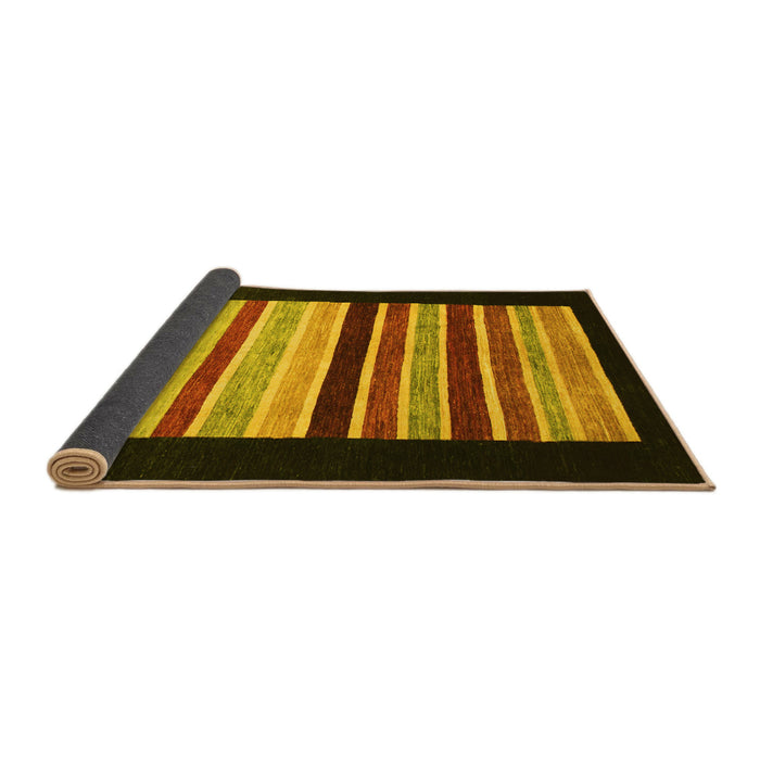 Sideview of Abstract Yellow Modern Rug, abs808yw