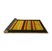 Sideview of Abstract Yellow Modern Rug, abs808yw