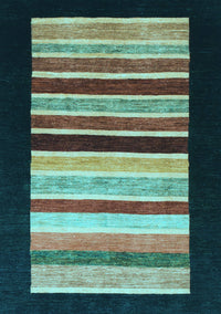 Abstract Light Blue Modern Rug, abs808lblu