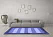 Machine Washable Abstract Blue Modern Rug in a Living Room, wshabs809blu