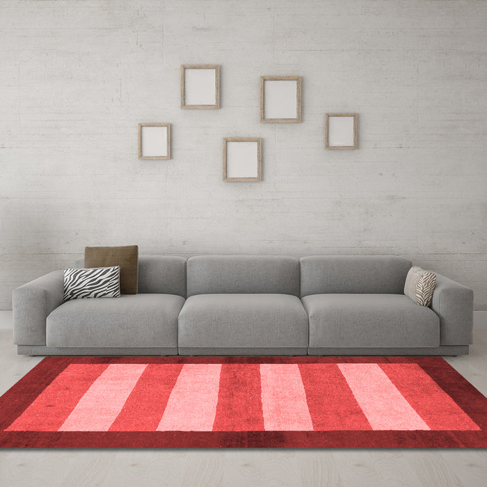 Modern Red Washable Rugs