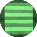 Round Abstract Emerald Green Modern Rug, abs809emgrn