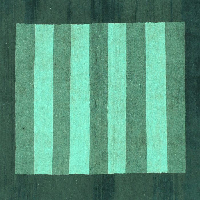 Square Abstract Turquoise Modern Rug, abs809turq