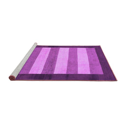 Sideview of Machine Washable Abstract Purple Modern Area Rugs, wshabs809pur