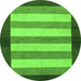 Round Machine Washable Abstract Green Modern Area Rugs, wshabs809grn