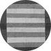 Round Abstract Gray Modern Rug, abs809gry