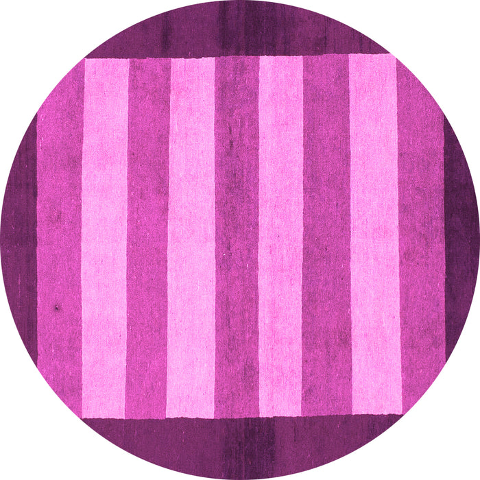 Round Machine Washable Abstract Pink Modern Rug, wshabs809pnk