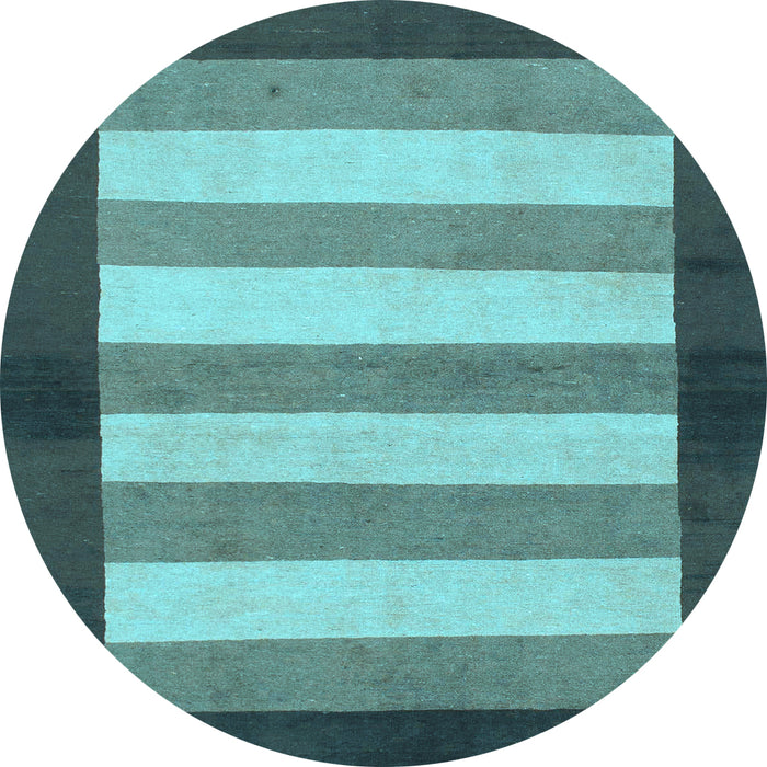 Round Machine Washable Abstract Light Blue Modern Rug, wshabs809lblu