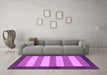 Machine Washable Abstract Purple Modern Area Rugs in a Living Room, wshabs809pur