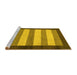 Sideview of Machine Washable Abstract Yellow Modern Rug, wshabs809yw