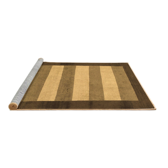 Sideview of Machine Washable Abstract Brown Modern Rug, wshabs809brn