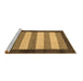 Sideview of Machine Washable Abstract Brown Modern Rug, wshabs809brn