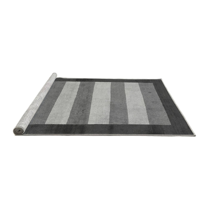 Sideview of Machine Washable Abstract Gray Modern Rug, wshabs809gry