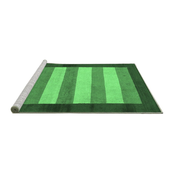 Sideview of Machine Washable Abstract Emerald Green Modern Area Rugs, wshabs809emgrn