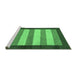 Sideview of Machine Washable Abstract Emerald Green Modern Area Rugs, wshabs809emgrn