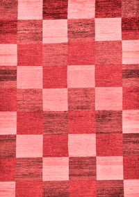 Checkered Red Modern Rug, abs80red