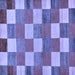 Square Checkered Blue Modern Rug, abs80blu