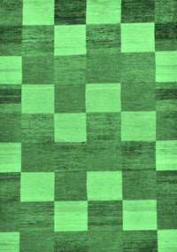 Checkered Emerald Green Modern Rug, abs80emgrn