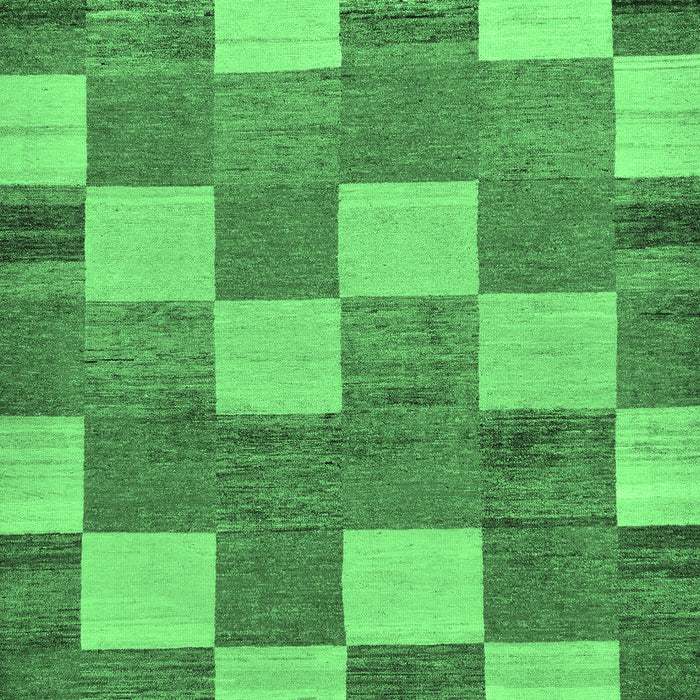 Checkered Emerald Green Modern Rug, abs80emgrn