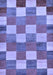 Checkered Blue Modern Rug, abs80blu