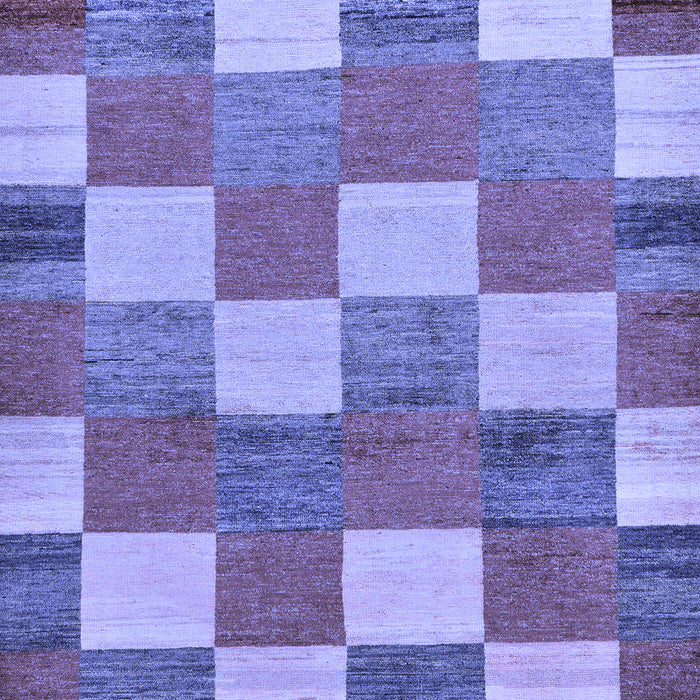 Checkered Blue Modern Rug, abs80blu