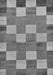 Machine Washable Checkered Gray Modern Rug, wshabs80gry