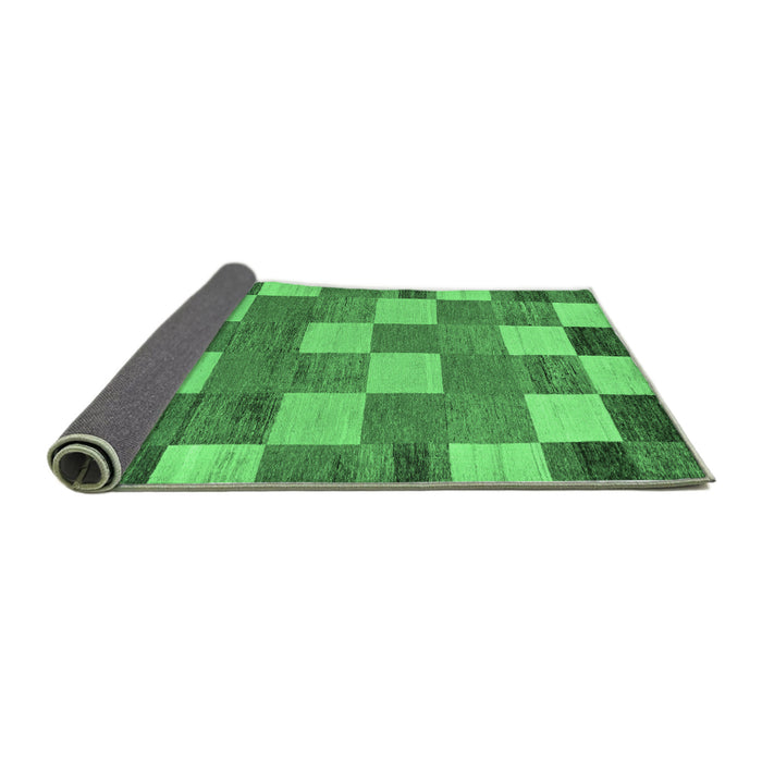 Sideview of Checkered Emerald Green Modern Rug, abs80emgrn
