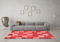 Modern Red Washable Rugs