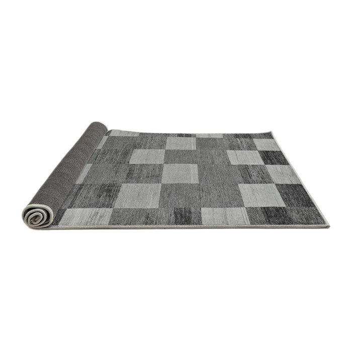 Sideview of Checkered Gray Modern Rug, abs80gry