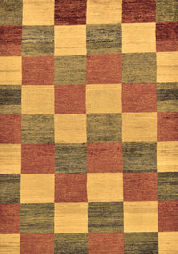 Checkered Brown Modern Rug, abs80brn