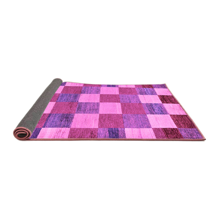 Sideview of Checkered Purple Modern Rug, abs80pur