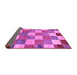 Sideview of Checkered Purple Modern Rug, abs80pur