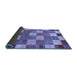 Sideview of Checkered Blue Modern Rug, abs80blu